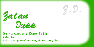 zalan dupp business card